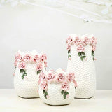 QQSGBD Weiß Design Wohnzimmer-Dekoration Keramik Vase Hauptlieferungs-Hochzeits-Geschenk Blumengesteck Vase (Color : S 13X16.5X10CM)