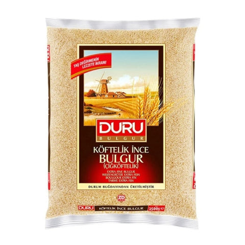 Duru Bulgur (Köftelik Bulgur)| Hartweizengrütze Extra Fein | 2.5 Kg