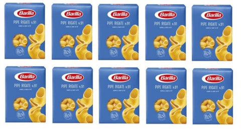 10x Pasta Barilla Pipe rigate Nr. 91 italienisch Nudeln 500 g pack