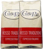 Caffé Poli Rosso Tradizione Espresso Italiano | Ganze Kaffeebohnen aus italienischer Röstung | Mischung aus Robusta und Arabica | 2 x 1 kg