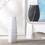 QQSGBD Stil Keramik Vase Kreative Blätter Hauptdekorationen Keramik Crafts Blumenvase Blumenschmuck Zubehör Vase (Color : White)