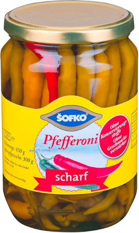 Sofko - Pfefferoni scharf eingelegt - 300g/650g