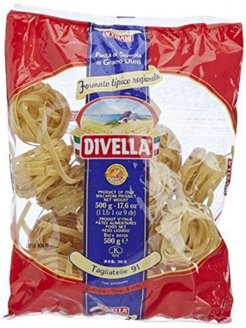 10x Pasta Divella 100% Italienisch N° 91 Tagliatelle 500 gr