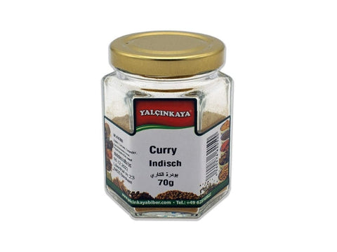 [18,43€ / kg] Curry Indisch - 70g - Gewürz im Glas - Pulver gemahlen scharf - Premium Qualität Glas Klein