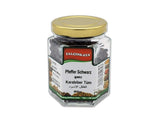 [29,88€ / kg] Schwarzer Pfeffer - 80g - Samen Körner - Ganze Schwarze Pfefferkörner - im Glas Glas Klein
