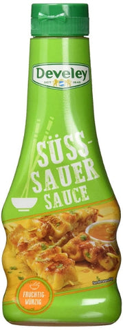DEVELEY Süßsauer Sauce – 8er Set (8x250 ml) Squeeze-Flasche – Develey Saucen – Original Develey Rezeptur – Ohne Zusatz von Konservierungsstoffen und Geschmacksverstärkern – Süß-Sauer Sauce