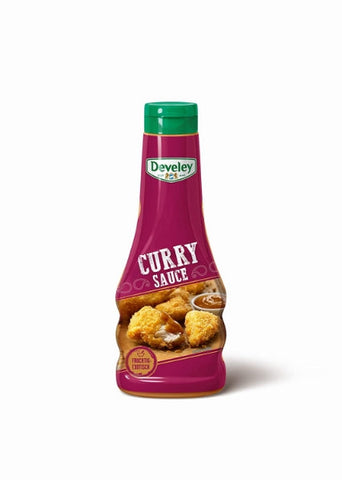 Develey Würzig-scharfe Curry Sauce zum Dippen (250ml Flasche)