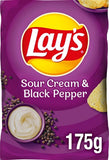 Lays Sour Cream & Black Pepper – Knusprig gewürzte Kartoffelchips für eine gelungene Party – 175g