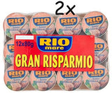 24x 80g Rio Mare Tonno olio di oliva 2x Mega pack (12x80g) Thunfisch in Olivenöl